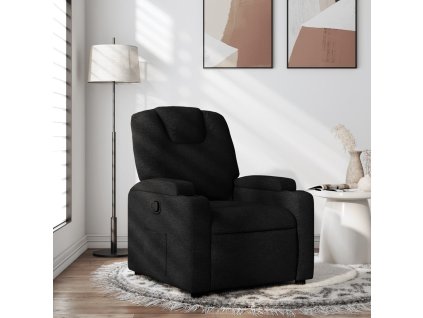 Polohovací křeslo černé textil 372367