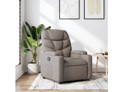 Polohovací křeslo taupe textil 372449