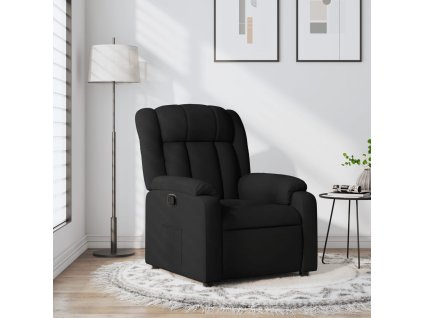 Polohovací křeslo černé textil 373576