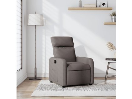 Polohovací křeslo taupe textil 374172