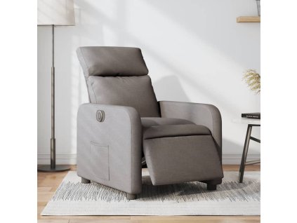 Elektrické polohovací křeslo taupe textil 3206688