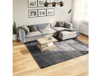 Koberec HUARTE krátký vlas měkký a pratelný antracit 240x240 cm 375006