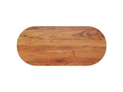 Stolní deska 110 x 50 x 2,5 cm oválná masivní akáciové dřevo 370087
