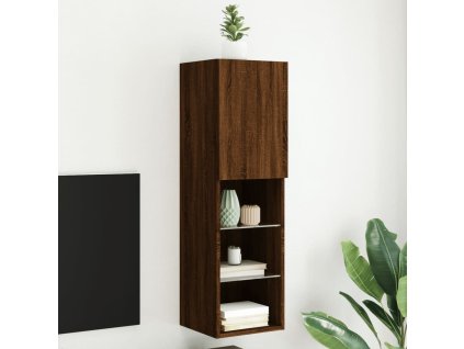 TV skříňka s LED osvětlením hnědý dub 30,5 x 30 x 102 cm 837027