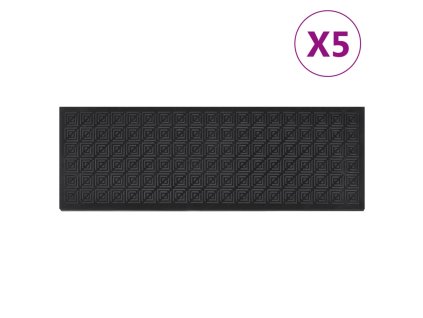 Nášlapy na schody 5 ks 25 x 75 cm guma 155642