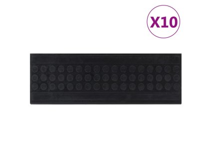 Nášlapy na schody 10 ks 25 x 75 cm guma 155637