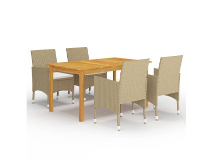 5dílný zahradní jídelní set béžový 3067763