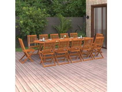 13dílný zahradní jídelní set 280x90x75cm masivní akáciové dřevo 3086981