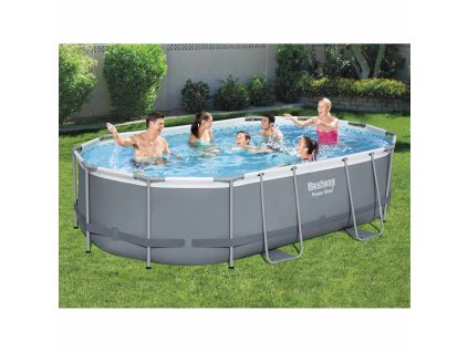 Bestway Bazén Power Steel s příslušenstvím oválný 488 x 305 x 107 cm 3202526