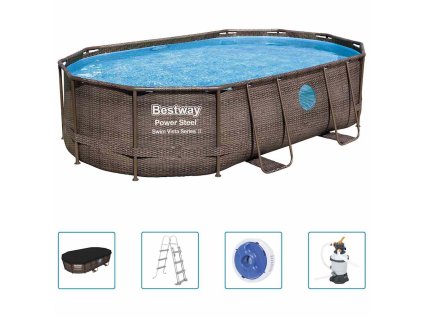Bestway Bazén Power Steel s příslušenstvím 488 x 305 x 107 cm 3202570
