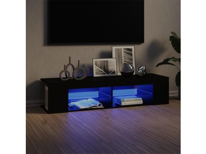 TV skříňka s LED osvětlením černá 135 x 39 x 30 cm 804230