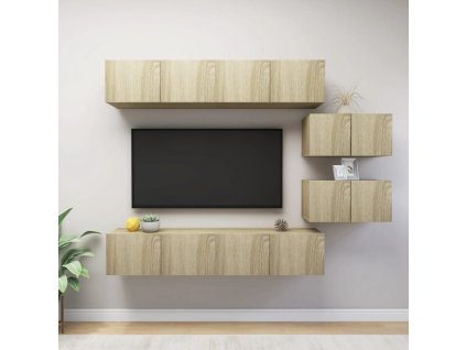 6dílný set TV skříněk dub sonoma kompozitní dřevo 3079041