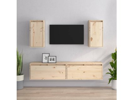 TV skříňky 4 ks masivní borové dřevo 3100169