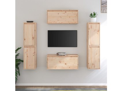 TV skříňky 6 ks masivní borové dřevo 3100264