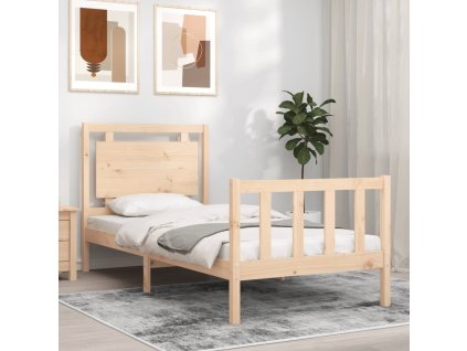 Postel bez matrace 100 x 200 cm masivní borovice 3192156