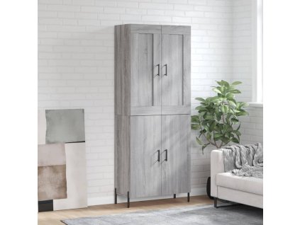 Skříň highboard šedá sonoma 69,5 x 34 x 180 cm kompozitní dřevo 3199567