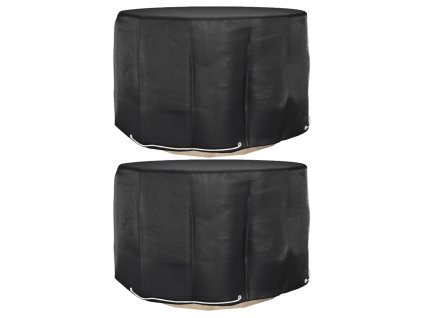 Plachty na zahradní nábytek 2 ks 6 oček Ø 125 x 75 cm kulaté 3155343