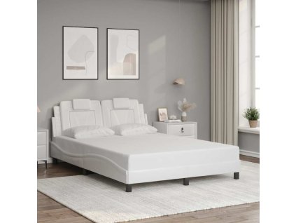 Rám postele Viana bez matrace bílý 140x190 cm umělá kůže 3208090