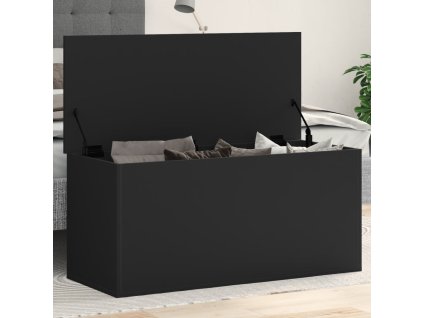 Úložný box černý 100 x 42 x 46 cm kompozitní dřevo 840661