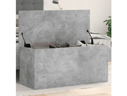 Úložný regál betonově šedý 100 x 42 x 46 cm kompozitní dřevo 840663