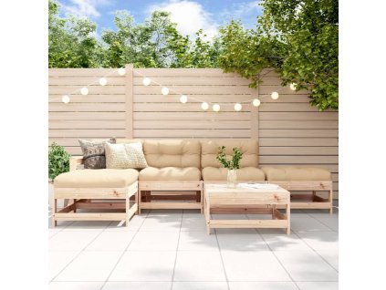 6dílná zahradní sedací souprava masivní borovice 3186319