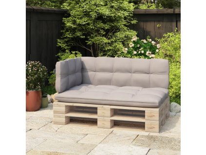Opěradlo pro paletovou pohovku světle šedé 110 cm železo 315791