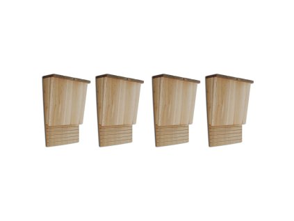 Budka pro netopýry 4 ks 22 x 12 x 34 cm dřevěná 276009