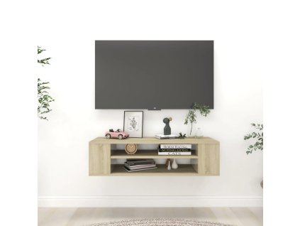 Závěsná TV skříňka dub sonoma 100 x 30 x 26,5 cm dřevotříska 806232