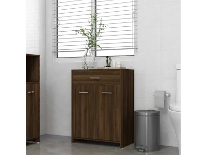 Koupelnová skříňka hnědý dub 60 x 33 x 80 cm kompozitní dřevo 815665