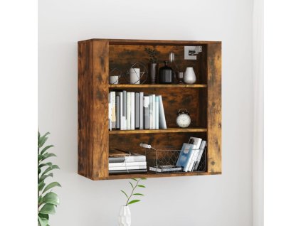 Nástěnná skříňka kouřový dub 80x33x80 cm kompozitní dřevo 816597
