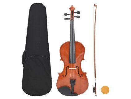 Housle kompletní set se smyčcem a podbradníkem tmavé dřevo 4/4 70142