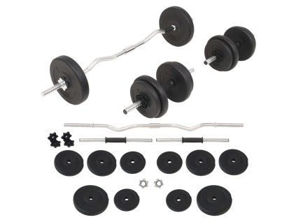 Sada činek barbell a dumbbell, 30 kg 91400