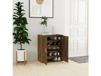 Botník kouřový dub 60 x 35 x 70 cm kompozitní dřevo 816008