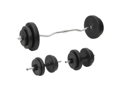 Sada obouruční a jednoručních činek se závažím 60 kg 3145025