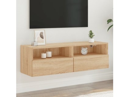 Nástěnná TV skříňka dub sonoma 100x30x30 cm kompozitní dřevo 836886