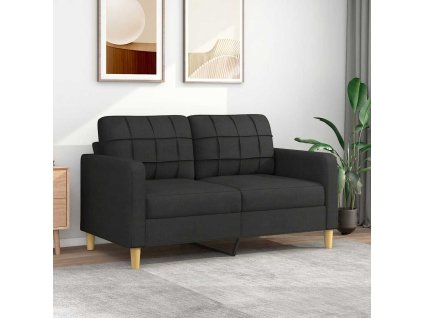 2místná pohovka černá 140 cm textil 359095