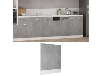 Panel na myčku Lyon betonově šedý 59,5 x 3 x 67 cm kompozit 802566