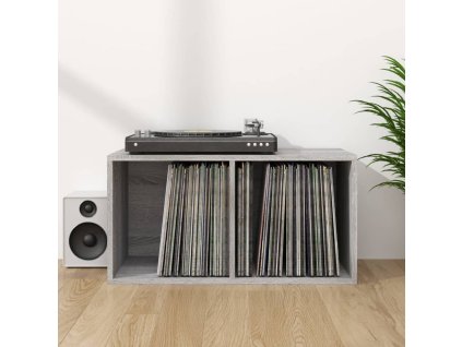 Úložný box na LP desky šedý sonoma 71x34x36 cm kompozitní dřevo 815253