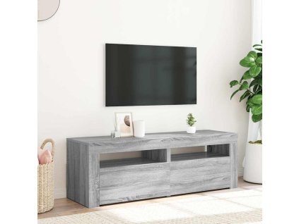 TV skříňka s LED osvětlením šedá sonoma 120 x 35 x 40 cm 815685