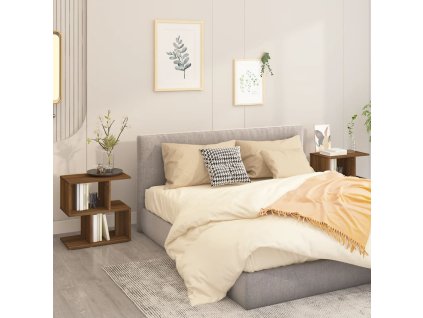 Noční stolky 2 ks hnědý dub 50x30x51,5 cm kompozitní dřevo 815833