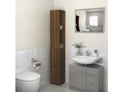Koupelnová skříňka hnědý dub 25x26,5x170 cm kompozitní dřevo 815962