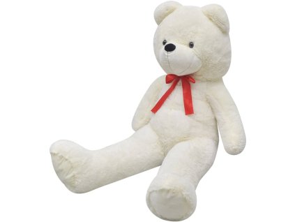 XXL měkký plyšový medvídek na hraní bílý 85 cm 80097