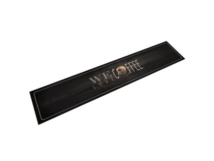 Kuchyňský koberec omyvatelný Káva nápis 60 x 300 cm samet 4005592