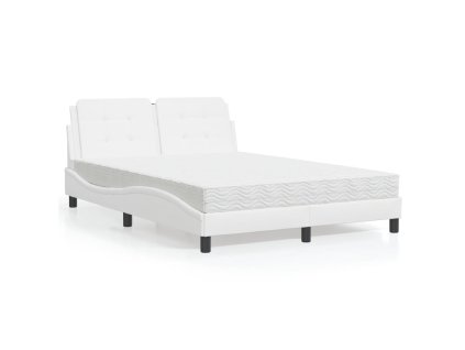 Rám postele bez matrace Zadar bílá 140 x 190 cm umělá kůže 3208860