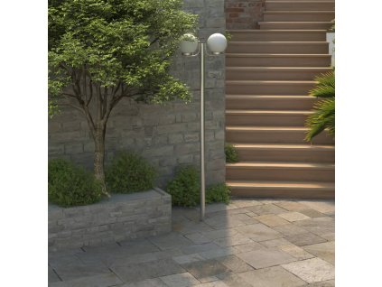 Vysoká zahradní lampa se 2 svítidly 220 cm 40390