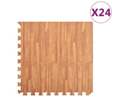 Podložky na zem 24 ks kresba dřeva 8,64 m² EVA pěna 92460