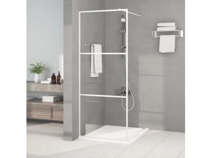 Sprchová zástěna walk-in bílá 80 x 195 cm čiré ESG sklo 152120