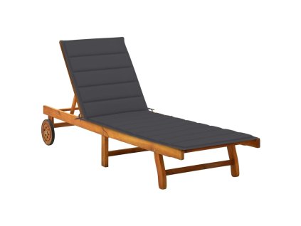 Zahradní lehátko s poduškou masivní akáciové dřevo 3061344