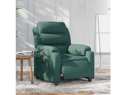 Elektrické polohovací křeslo tmavě zelené textil 3204962