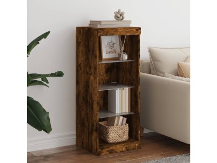 Příborník s LED osvětlením kouřový dub 41 x 37 x 100 cm 836732